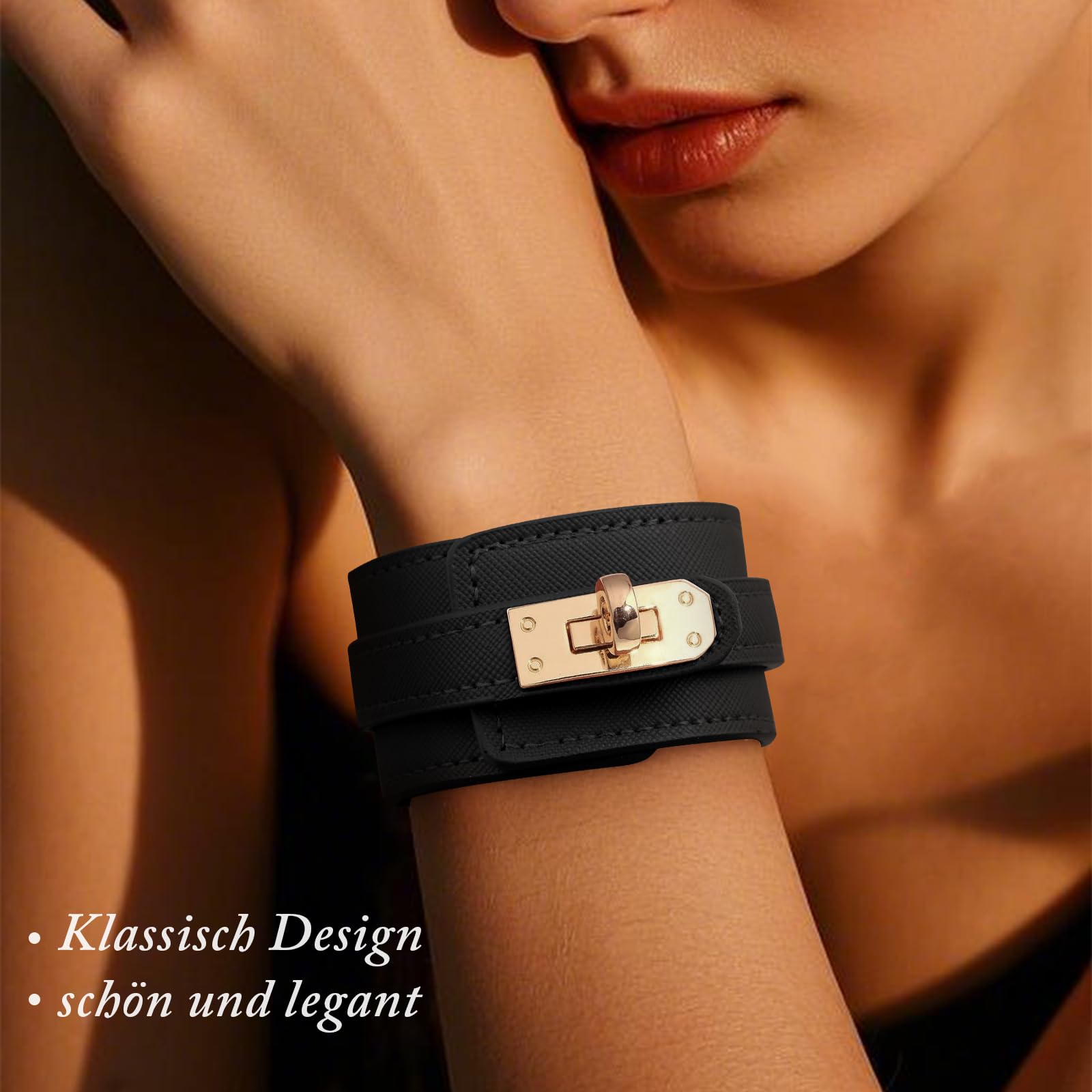 Hochwertiges Armband Leder Damen Mädchen,Speziell entwickelt für Handgelenkumfänge von 15-19 cm (6-7,5 Zoll),Geschenke für frauen