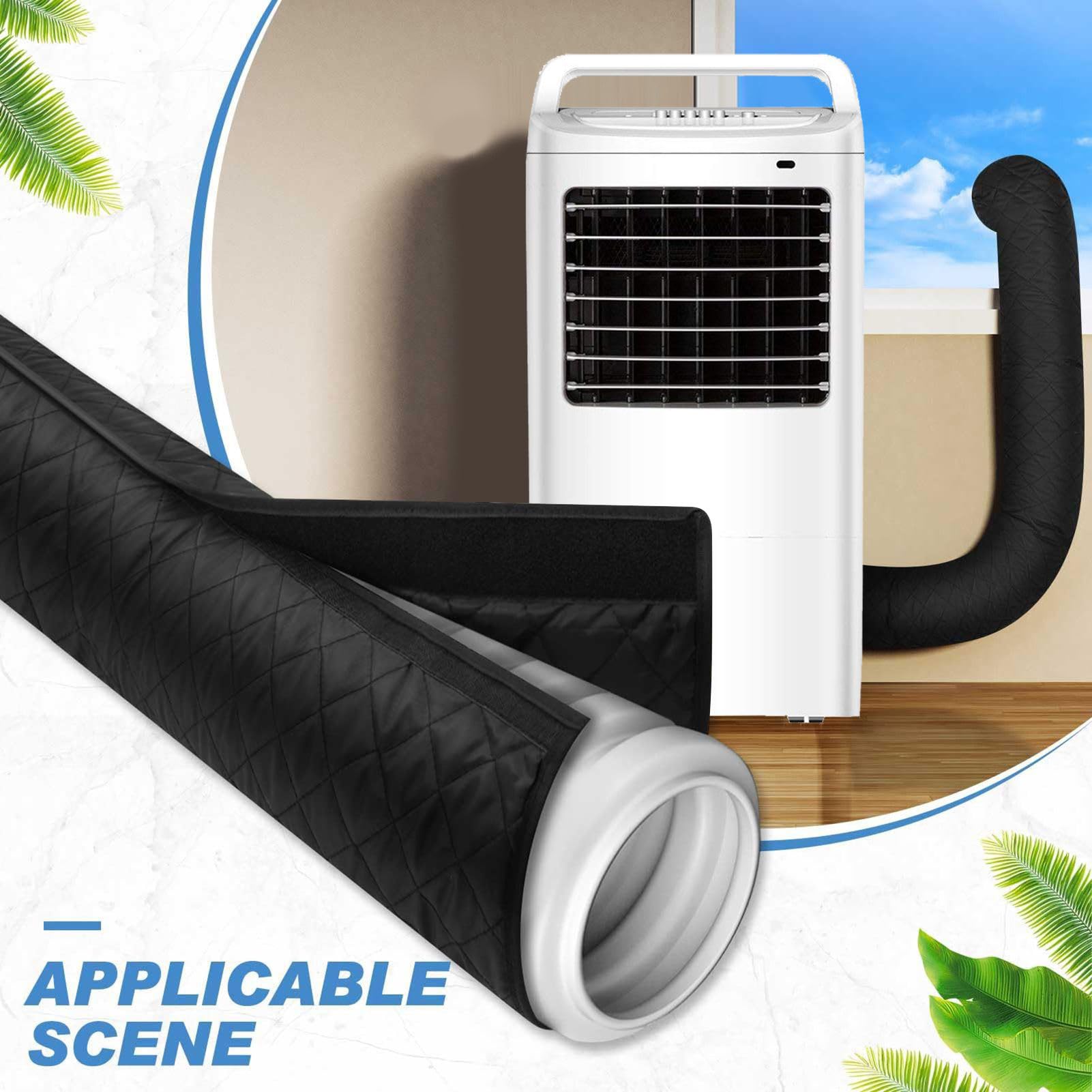 Air Conditioner Pants Cover, AC Duct Vent Sleeve, rozmiar ogólny, odporny na warunki atmosferyczne ochraniacz rury, izolowany owijka do komercyjnych budynków, kuchni, domu, na basement, sypialnię