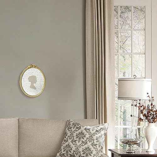 Miniatura 7 de Sunlit Marco de fotos vintage de 8 x 10 pulgadas, marcos de fotos ovalados antiguos con parte frontal de cristal, pantalla de fotos de lujo, colgar