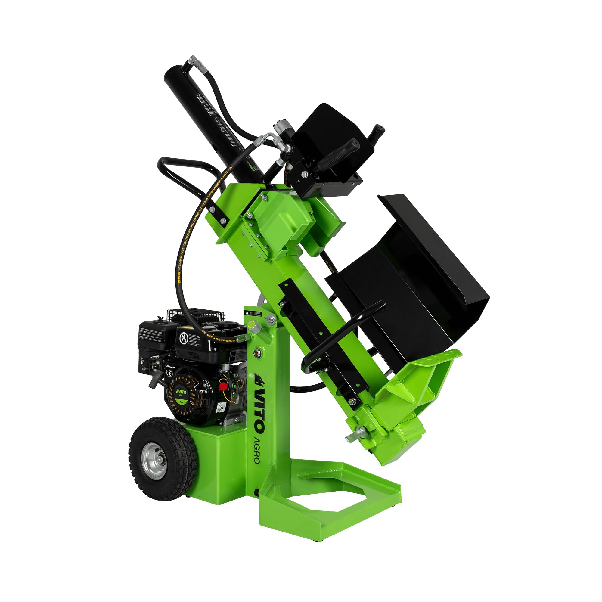 VITO Garden Benzin Holzspalter 12t mit 3 Arbeitspositionen, leistungsstarker 4T-Verbrennungsmotor mit 7 PS / 5200W, EURO 5 max - VIRLG12 Holzspalter 12 tonnen vertikal, horizontal, diagonal