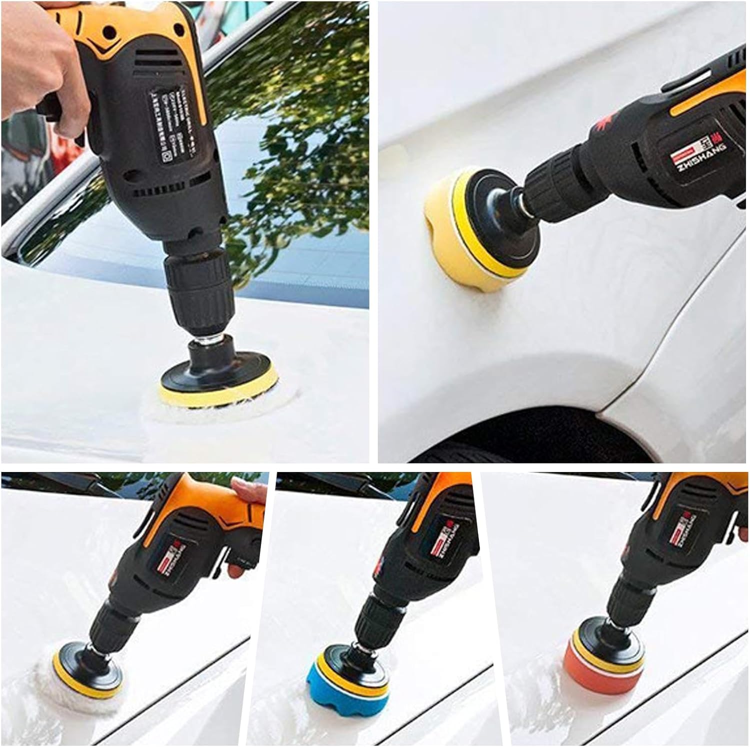 22 Pcs Polishing Pads Kit,3 Inch Sponge Buffing Pads,Buffer for Car Detailing, Polishing Wheel for Drill,Car Buffer Polisher Kit Drill Buffing Kit for Car Polishing, Waxing, Sealing Glaze