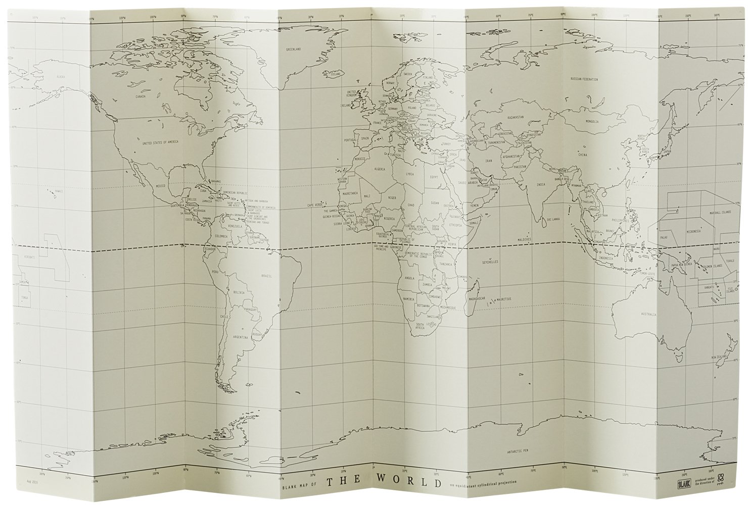 Amazon | マルモ印刷 ジオグラフィア 世界地図 自立式 ブランク