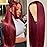 CHEETAHBEAUTY 99j Burgundy Lace Front Wigs Human Hair 26Inch 13x6 Burgundy Wig Human Hair 220% Density Brazilian Virgin Straight Human Hair Wigs for Women Pre Plucked with Baby Hair