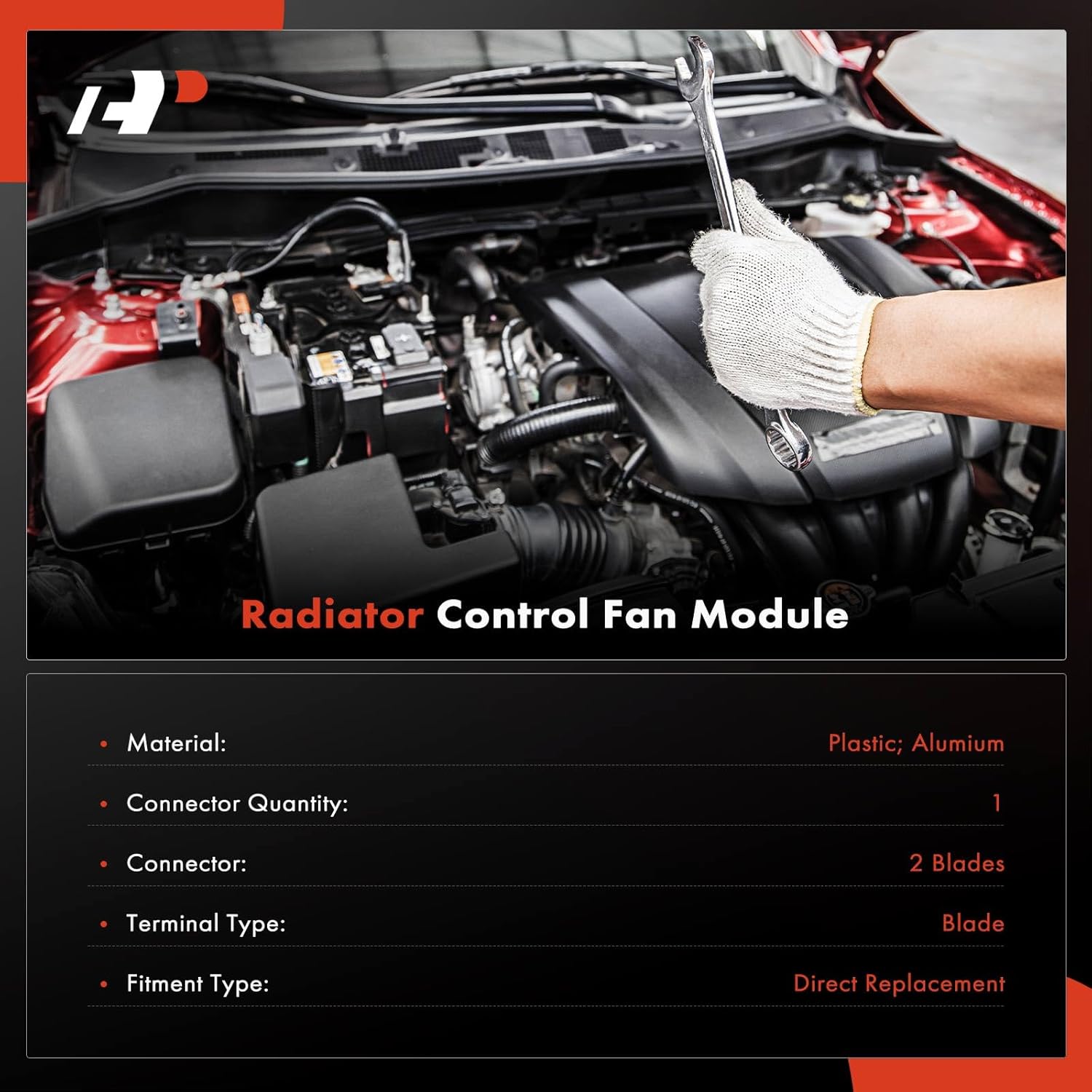 A-Premium Engine Radiator Cooling Fan Control Module Compatible with Ford Focus 2005-2012 & Mazda 3 2004-2009, 3 Sport 2009-2011 & Volvo C70 2004-2010, C30 2007-2012, S40 2004-2010, V50 2005-2010