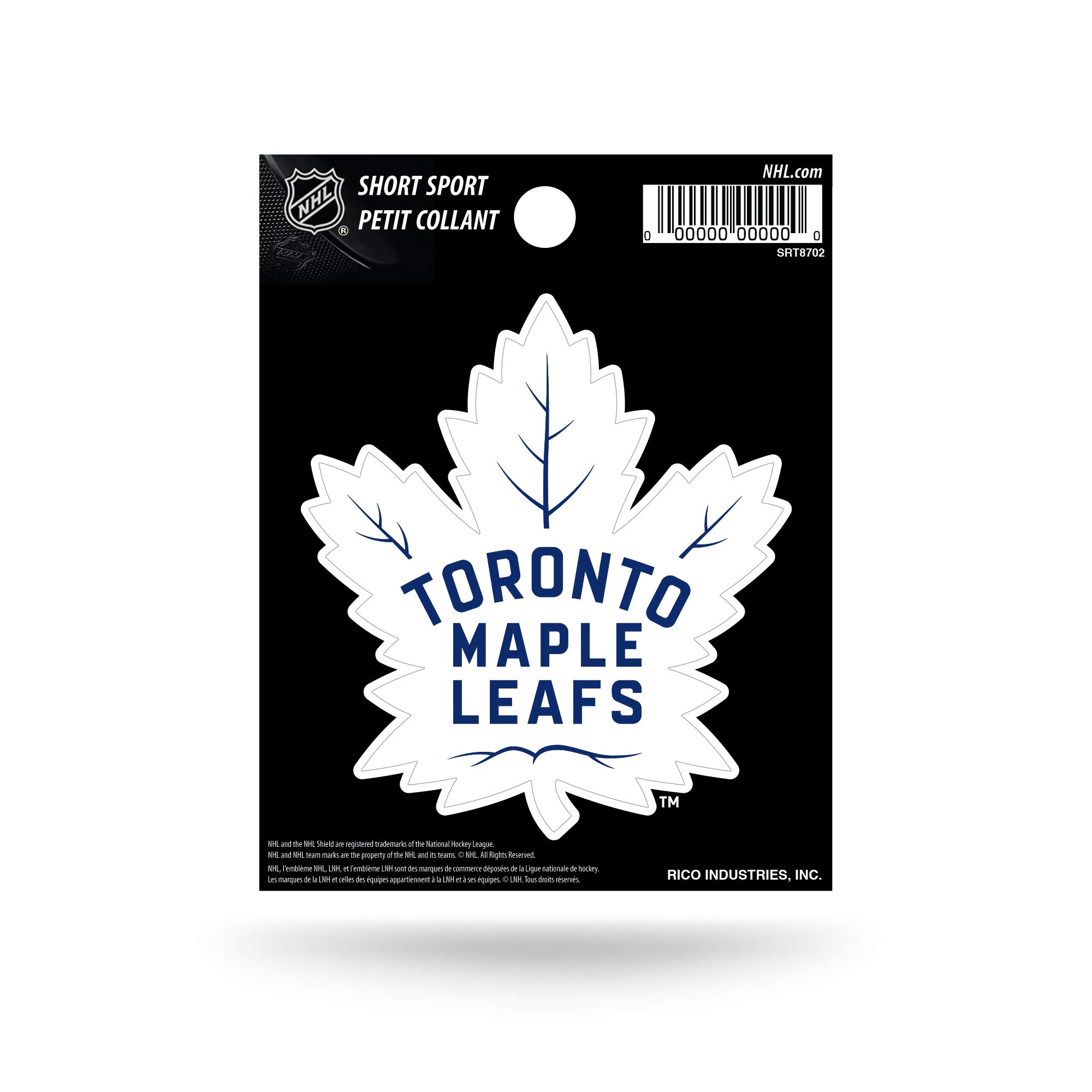 Rico Industries NHL Toronto Maple Leafs Die Cut Team Logo Short Sport Sticker