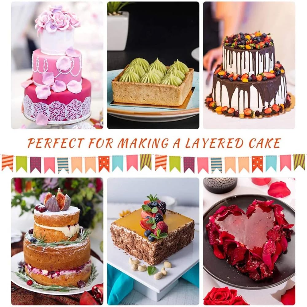 Coppapasta Tondi Acciaio - 3 Pezzi Diametro 10/15/20cm, Altezza 4.5cm, Per Torte E Dessert - Foto 11