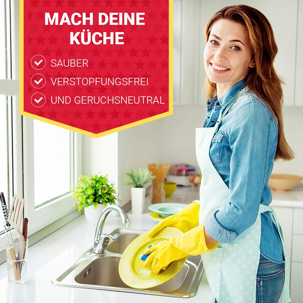 AQUADE Waschbecken Ablaufgarnitur mit Siebkorbventil 70mm mit Raumschaffer Ablaufventil, Spüle mit Überlauf