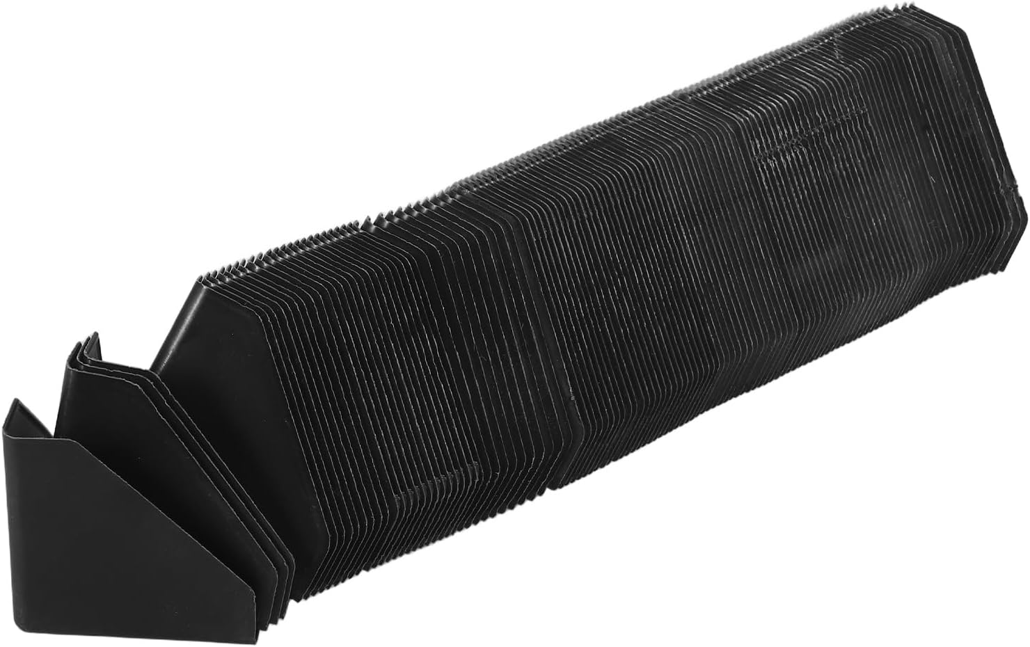 SAFIGLE 100pcs Black Plastic Corner Protectors 70x70mm, Anti-collision Right Angle Protective Covers for Carton Boxes, Package Edge Guards for Shipping and Warehouse Packaging