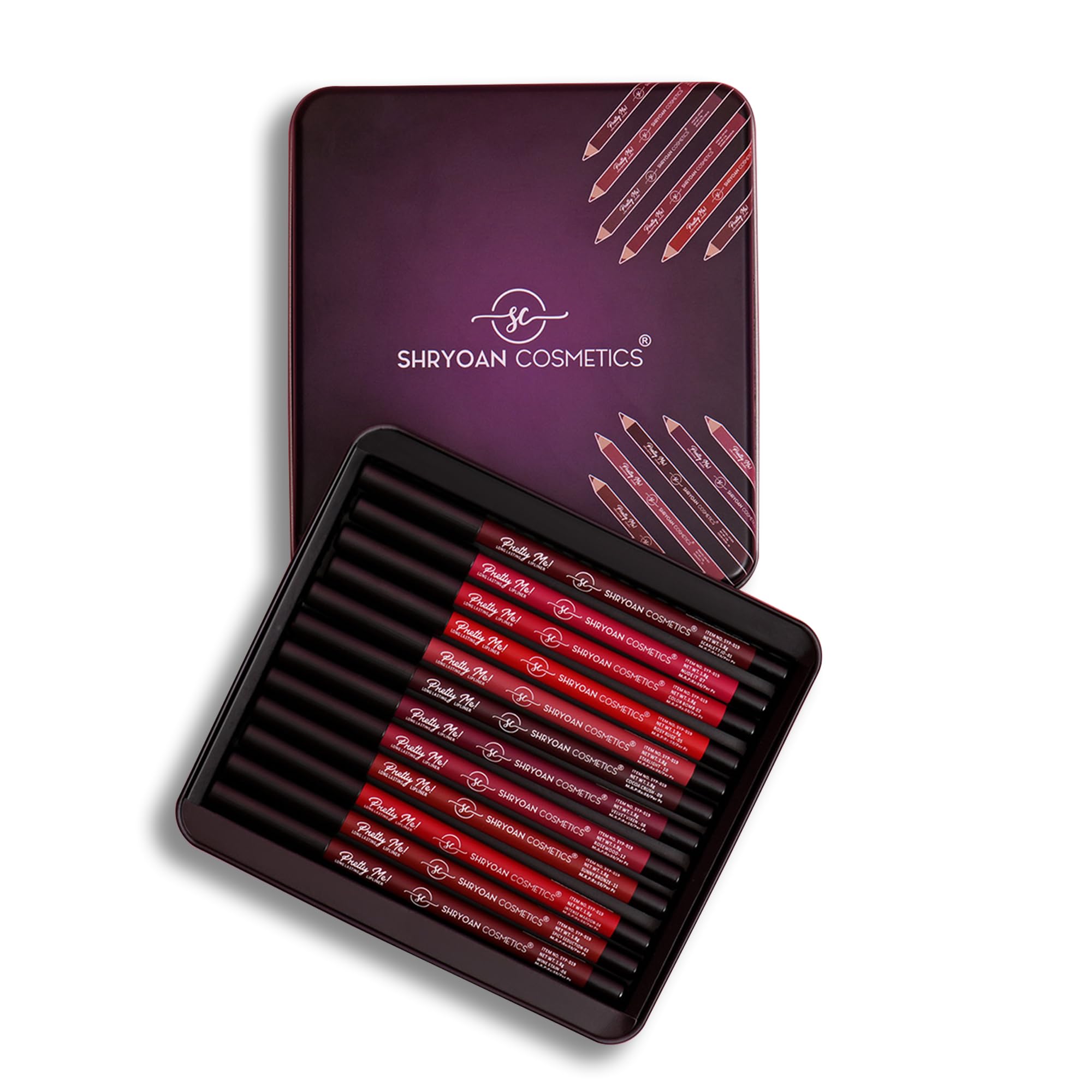 Shryoan Matt Lip Liner | Set of 12 | Long-lasting |Matte Finish | Non-drying, 19.2gm-image-38
