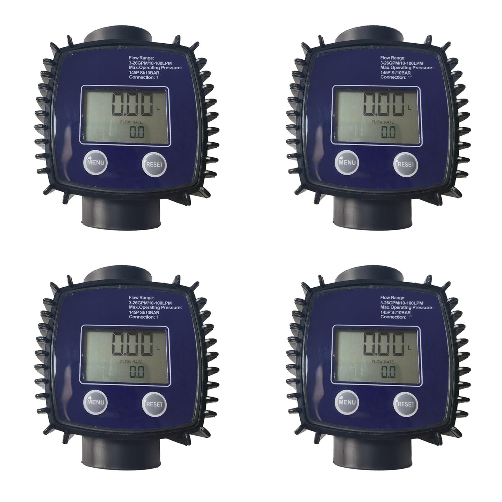 4X Medidor de Flujo de Combustible de Aceite de Turbina K25 Medidor de Flujo de Agua Medidor de Flujo LCD Medidor de Flujo de Líquido de Tubería Sensores 2.3-3.3VB