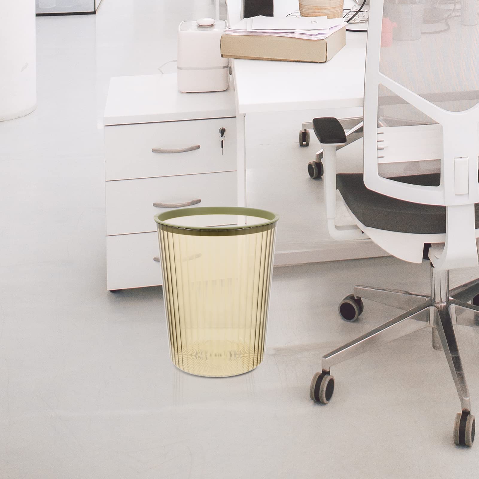 MAGICLULU Style Trash Bucket Household Trash Can Capacious Garbage Can Trash Container Home Supplies Green Large