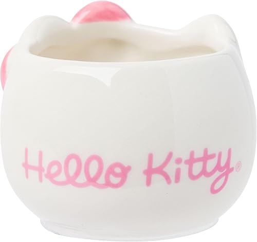 Miniatura 7 de Silver Buffalo Hello Kitty Face - Juego de mini tazas de cerámica esculpidas en 3D, perfecto para azúcar, crema o leche, 3.5 onzas
