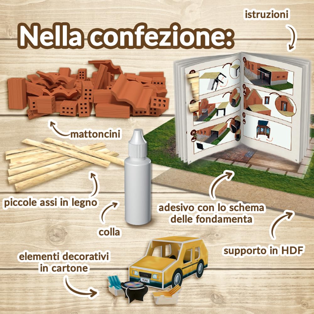Brick Trick Trefl Casa/House - Costruisci con i Mattoncini, Veri Mattoncini ECO, 290 Mattoni, per Bambini dai 6 Anni