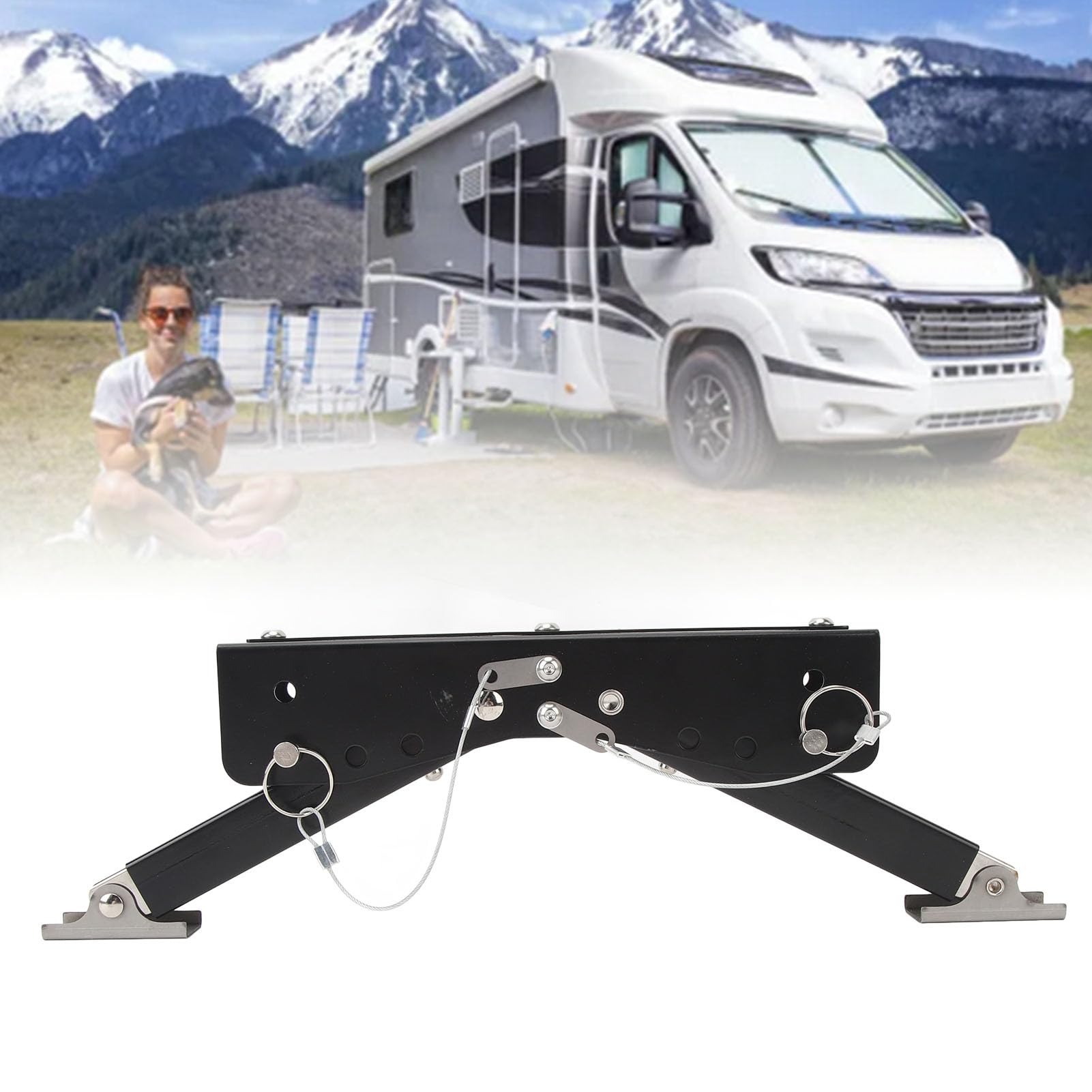 Akozon Kit Stabilizzatore Gradino per Supporto per Scale Regolabile e Sicuro per con Rimorchio