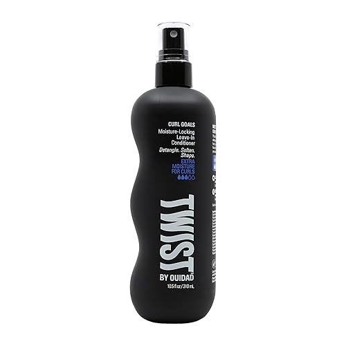 TWIST Curl Goals - Acondicionador sin enjuague con bloqueo de humedad, 10.5 onzas
