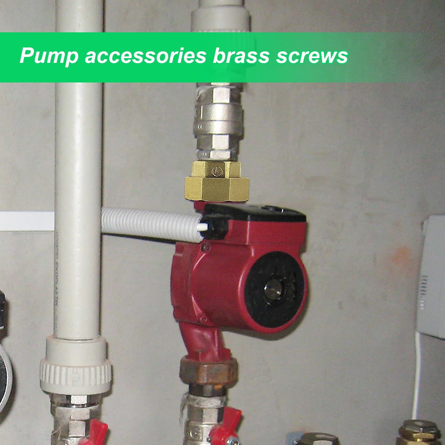 RACCORDO IN 2 PZ FF PER POMPA IN OTTONE NICHELATO CON - Foto 9