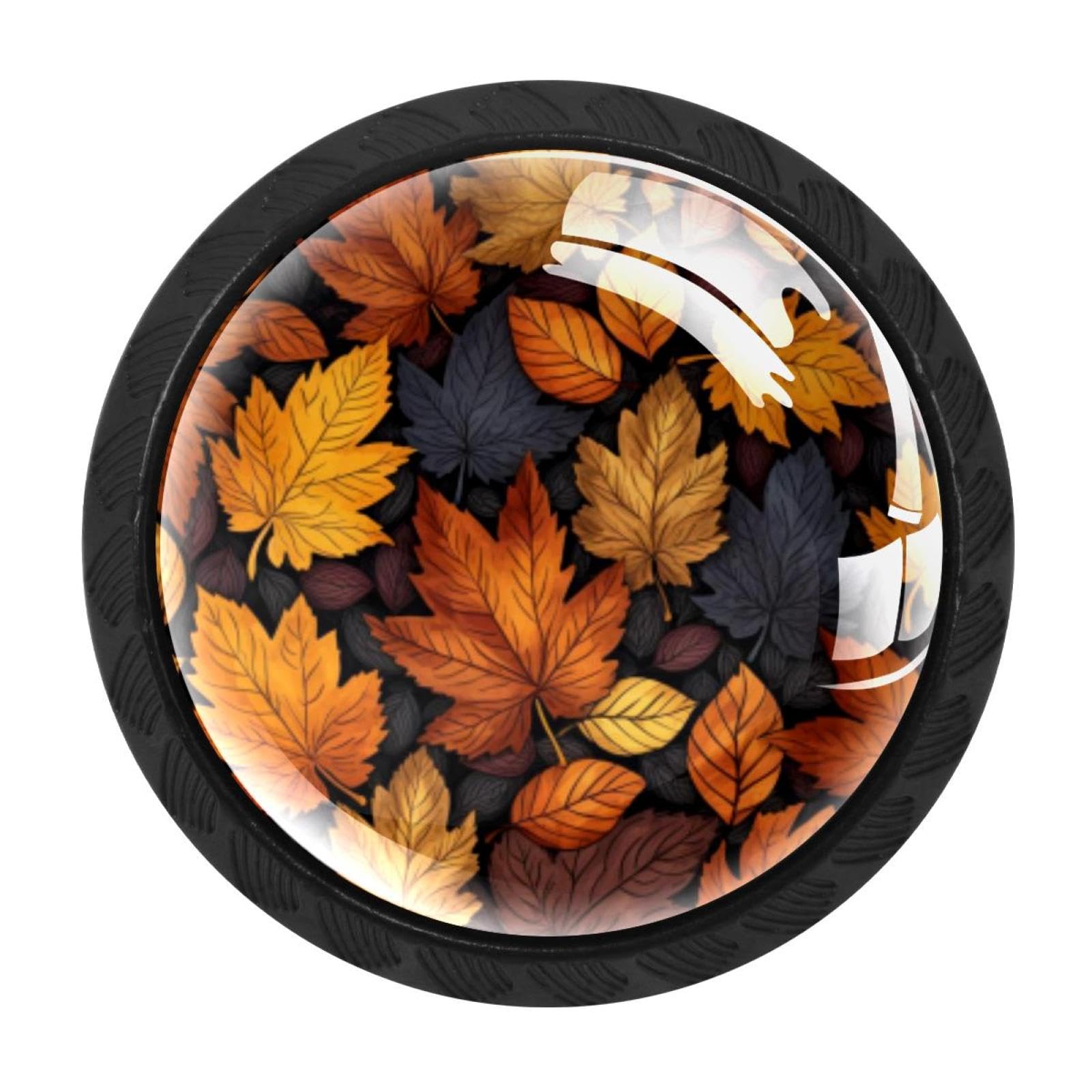 Chenzzzz Multicolored 09 Thanksgiving Leaves Drawer Knobs Pull Handle Crystal Glass Circle Shape Cabinet Drawer Pulls Cupboard Knobs With Screws For Kitchen Cupboard Dresser Wardrobe Etc