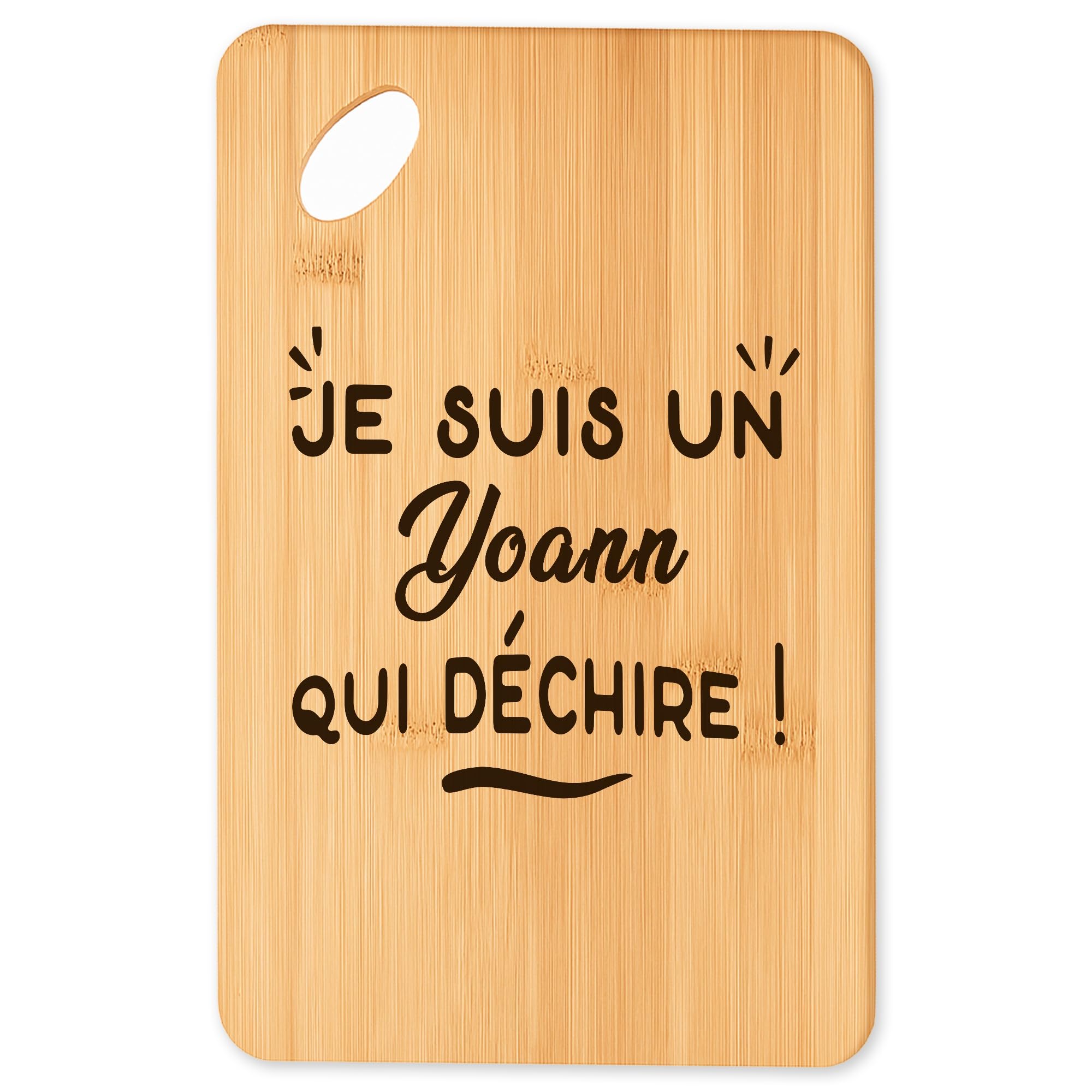 Planche de cuisine Yoann Qui Dechire en bambou noble de haute qualité