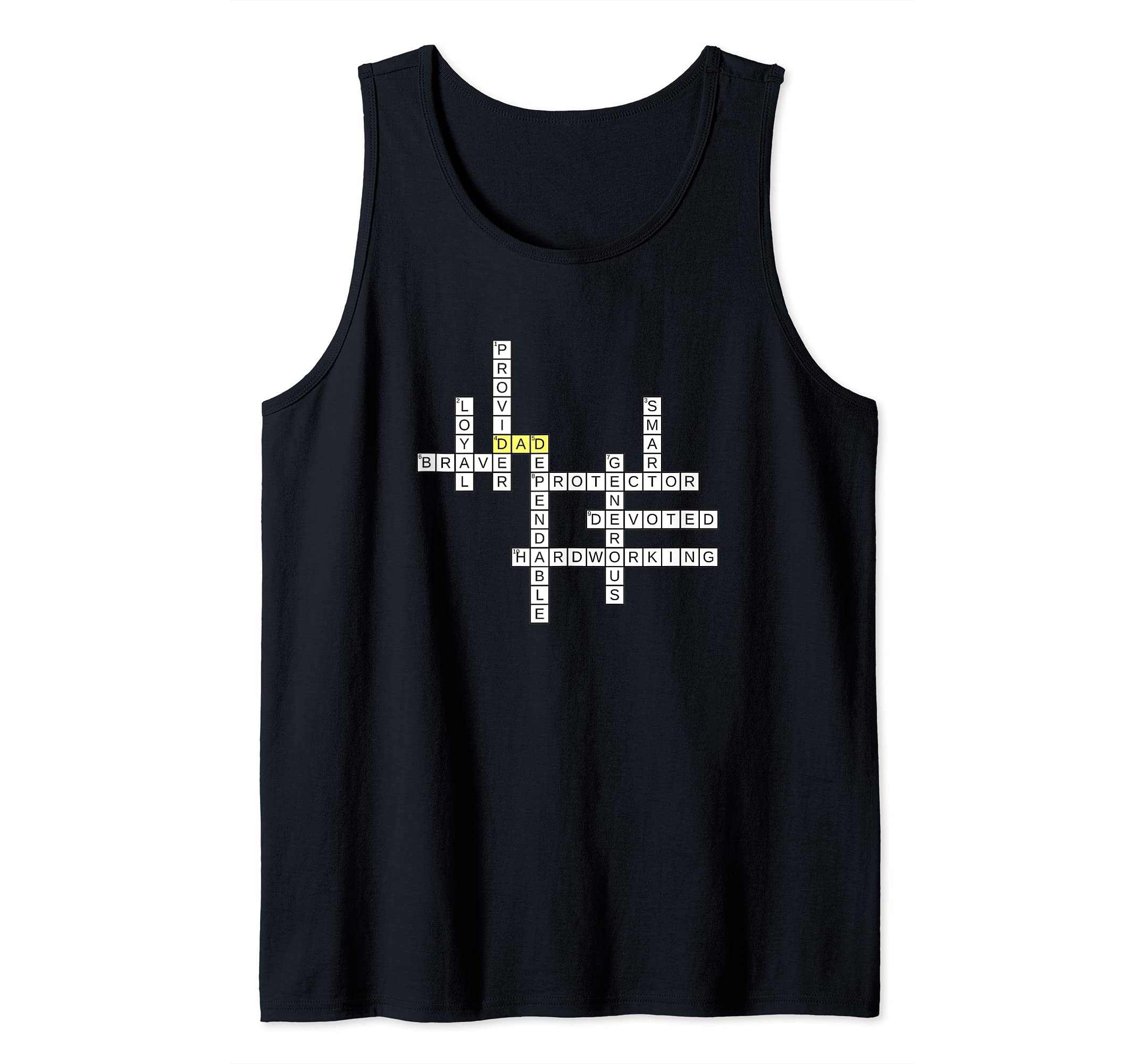 Dad Saying Crossword Puzzle / Father's Day Love Games Quote Tank Top