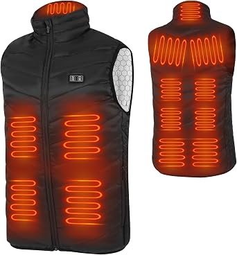 Heated Vest for Women Men 13 Heat Zones Electric Warming Waistcoat Lightweight Unisex Clothing Battery Not Included