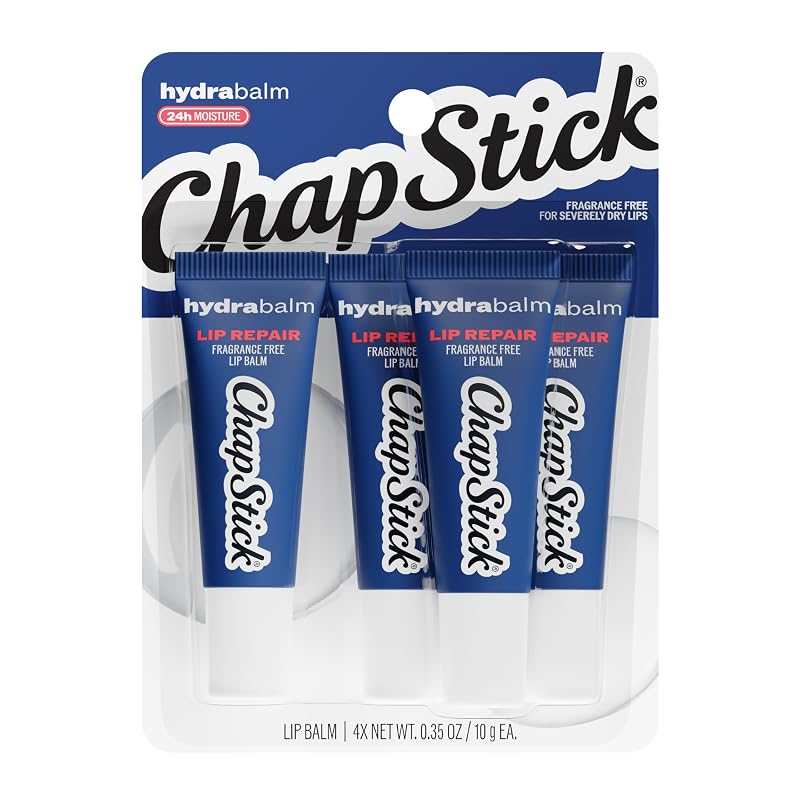 ChapStick HydraBalm Bálsamo Labial Sem Fragrância, Pacote com 4