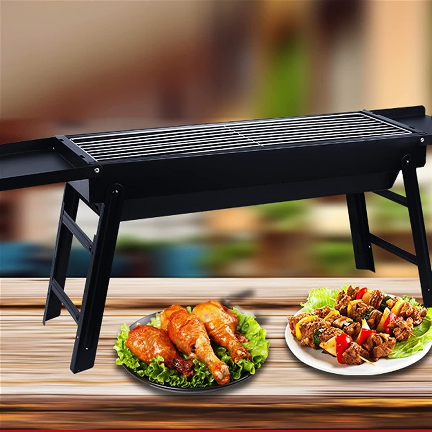 Funkcjonalny grill do domu Wielofunkcyjny na świeżym powietrzu Grill węglowy Łatwe w montażu grille węglowe,Grill ogrodowy