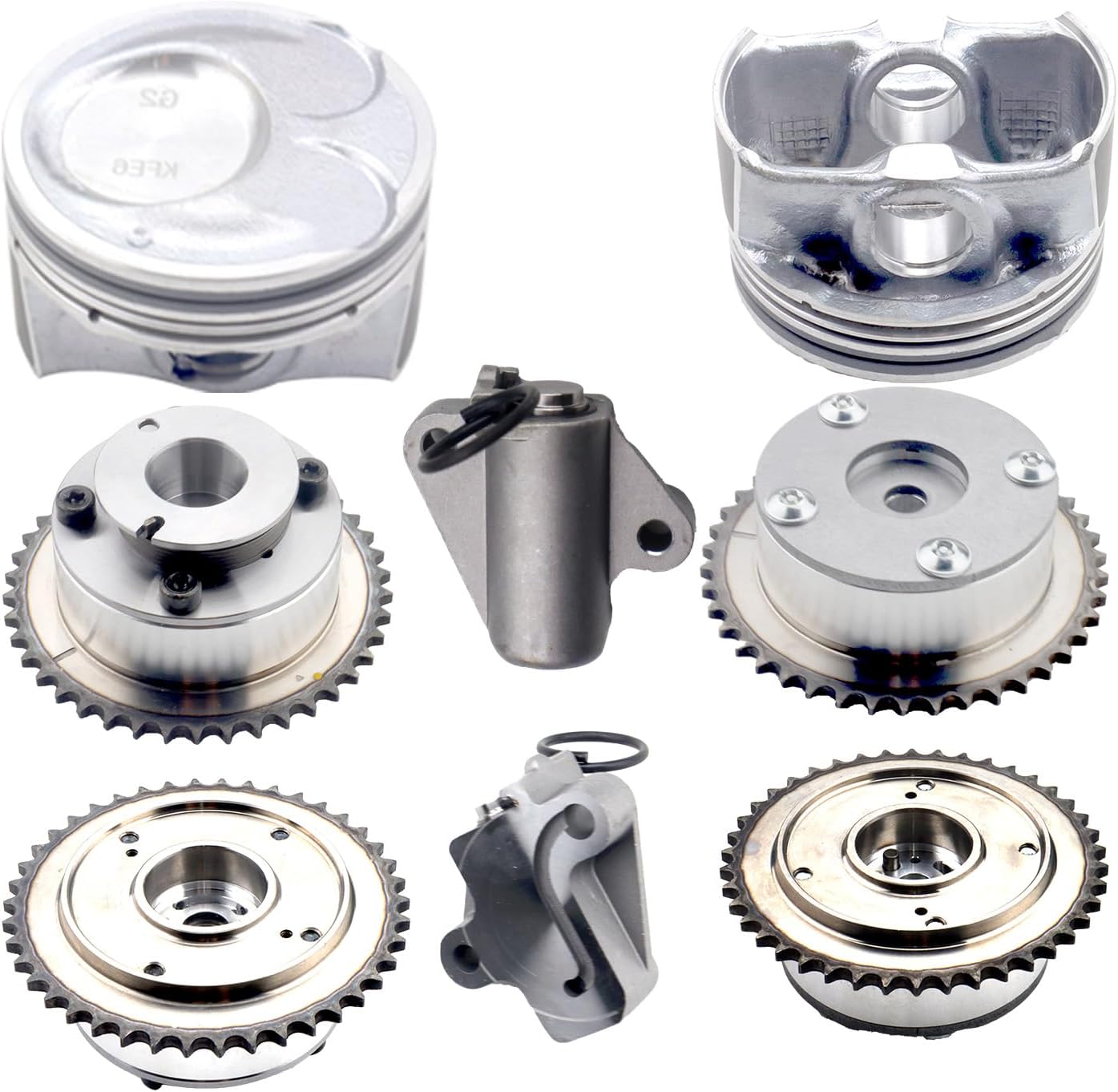 G4NC 2.0L Engine Rebuild Overhaul Kit w/Crankshaft/Timing Chain Kit& Con Rod/Pistons for Kia Sportage Hyundai Sonata Santa Fe Sport 2.0L G4NC Replace 23110-2E501 23510-2E001 23040-2E000