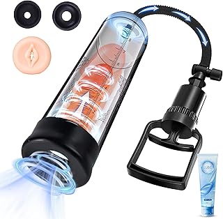 Manual Male Mastuabors Cup Adult Sex Toys Kits For Men, Penis Pump Vacuum Suction Cups Enlargement & Erection Massage Stimulator Machines Cock Rings Enlarger Sex toy Set Pocket Pussy Beginner Stroker