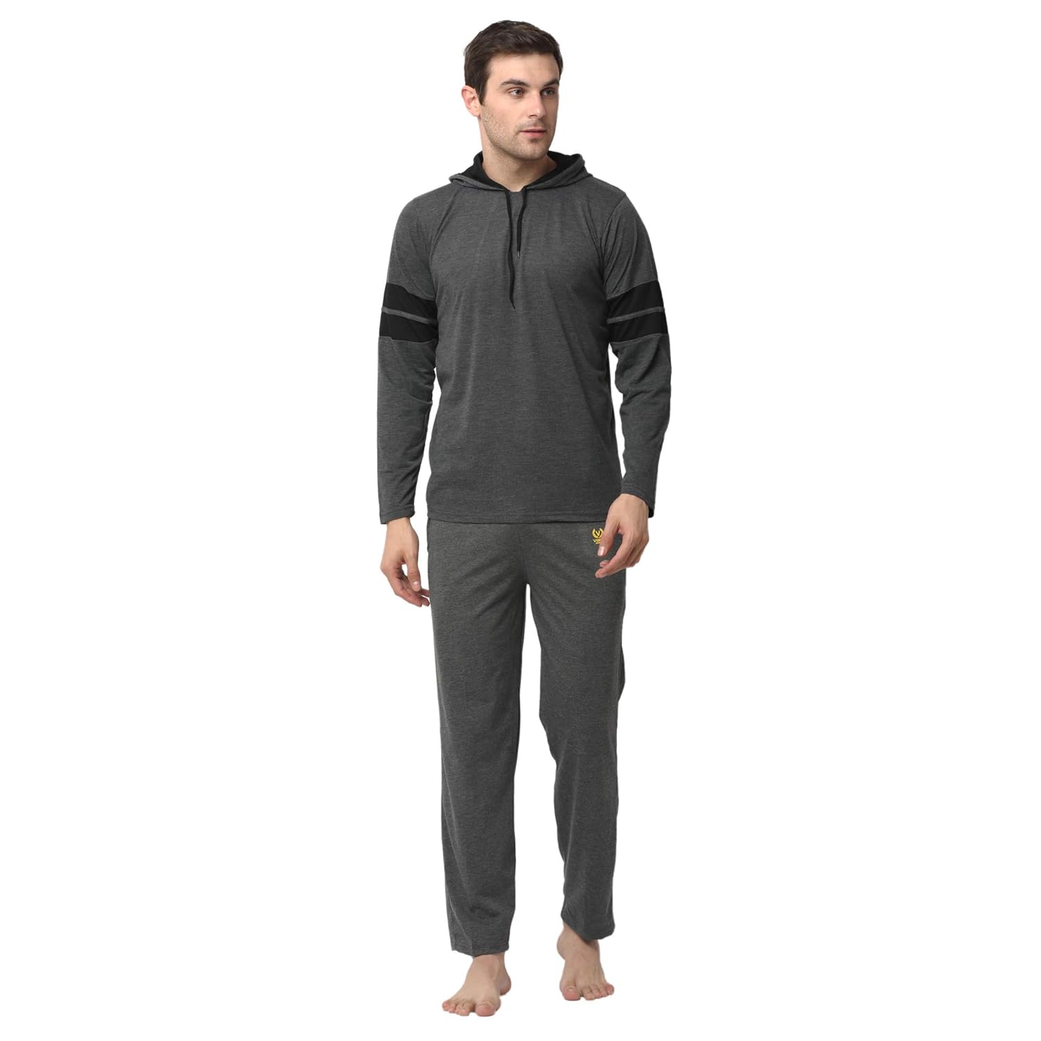 Mack Jonney Cotton Blend Track suit Co-ord Set For Men With Hodded Full Sleeve T-Shirt and Track Pant-VJ-MNS-TTP-GROUP19 Mack Jonney Cotton Blend Track suit Co-ord Set For Men With Hodded Full Sleeve T-Shirt and Track Pant-VJ-MNS-TTP-GROUP19