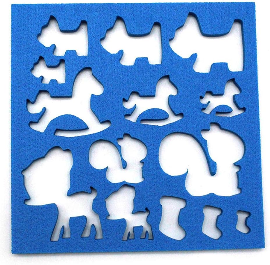 Msioytog 7pcs Felt Mold Needle Felting Craft Stencil Applique Handicraft Woolen Felt Mold