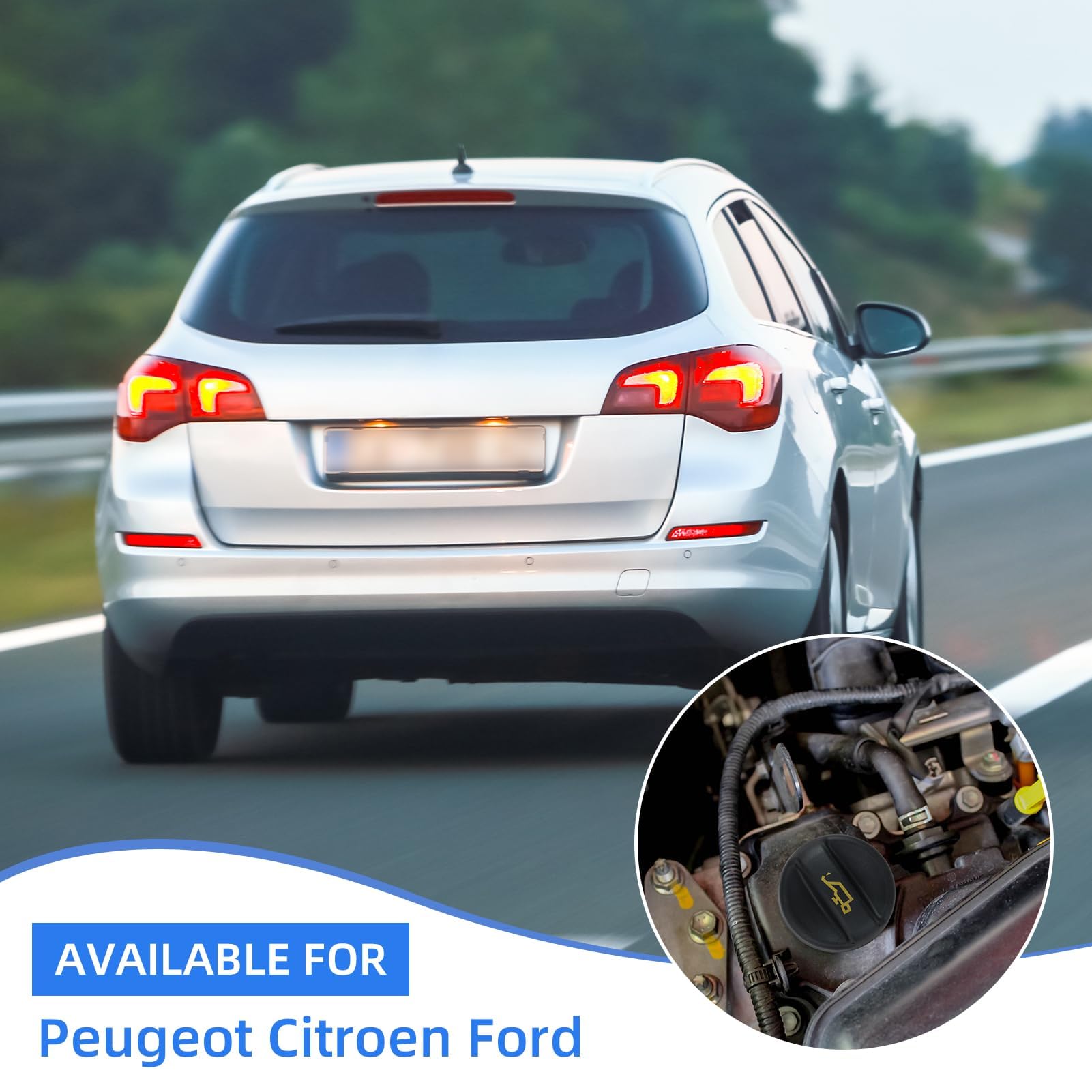 Tappo Filtro Olio Motore 1180f9 Nero - Per Citroen C1 C3 C4 E Peugeot 207 - Foto 2