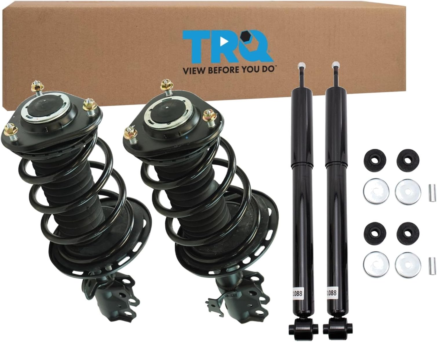TRQ Front Complete Struts & Rear Shocks Kit Compatible with