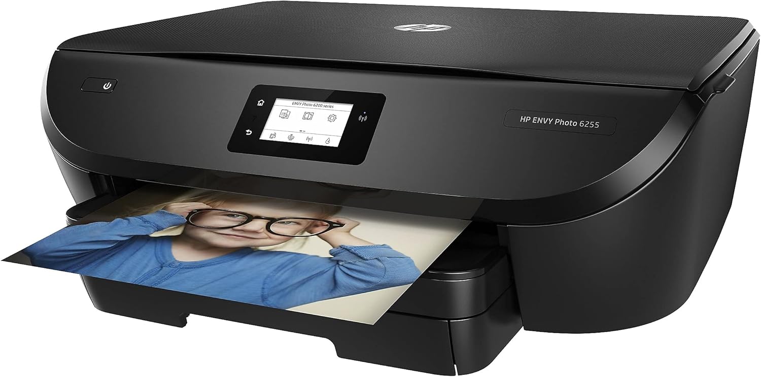 HP ENVY Photo 6255 Wireless All-in-One Color Printer, Works with Alexa (K7G18A)