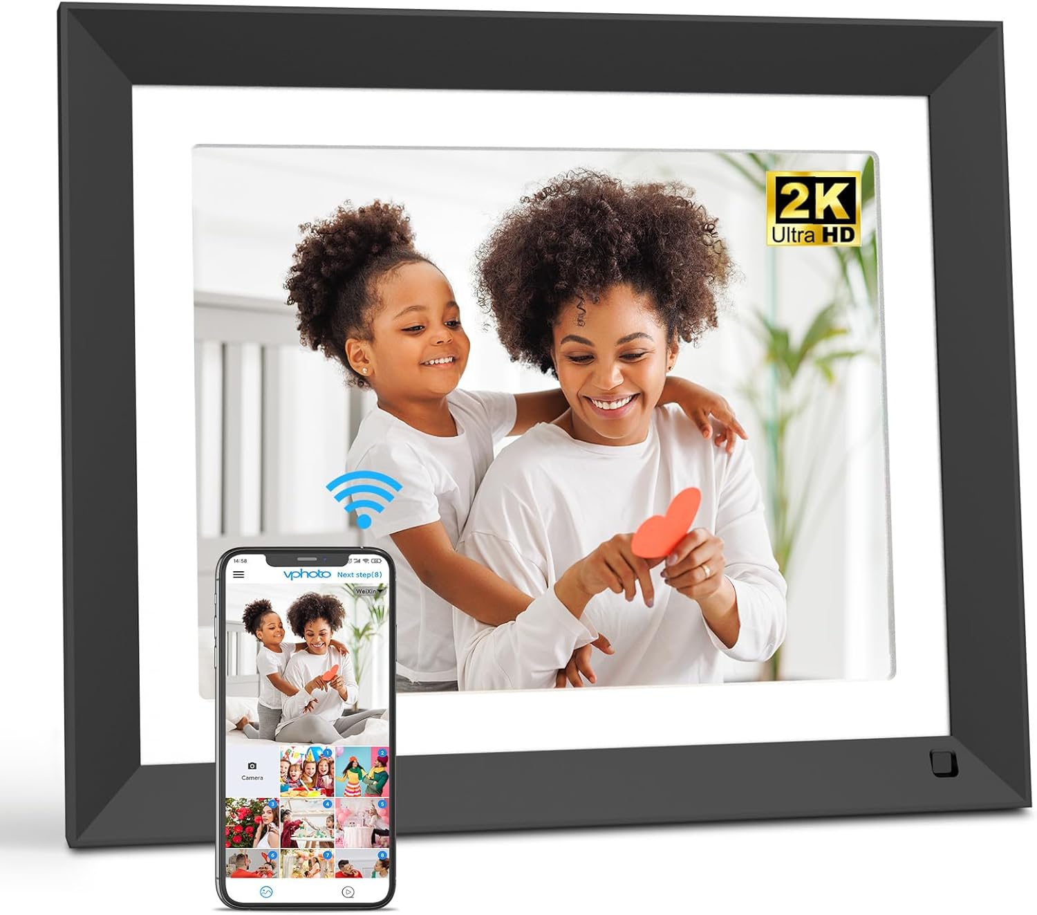 WiFi FULLJA Digital Picture Frame 2K 2.4G 5G Smart