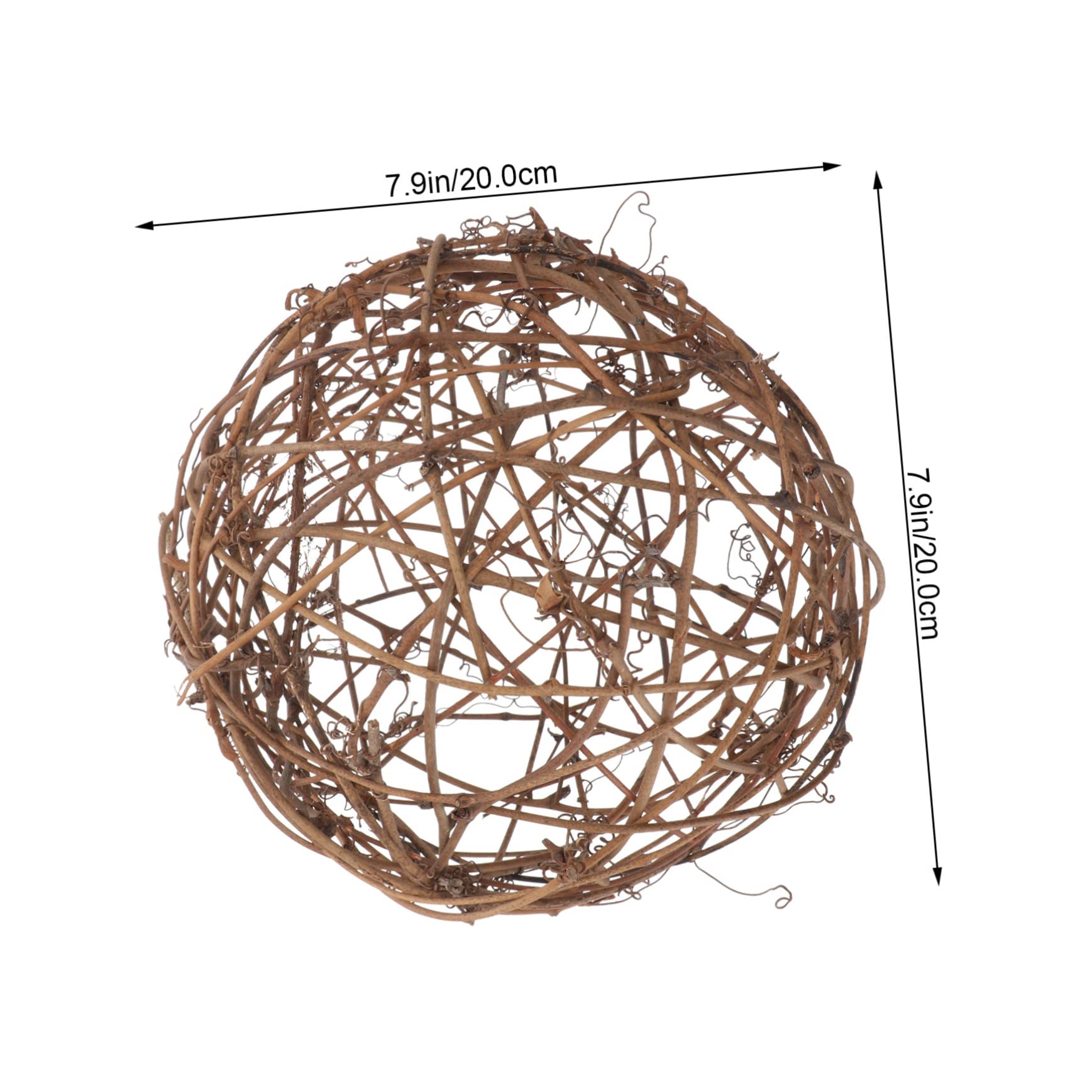 Beatifufu 8pcs Natural Vine Balls Decorative Outdoor Rattan Woven Balls for DIY Party Decorations