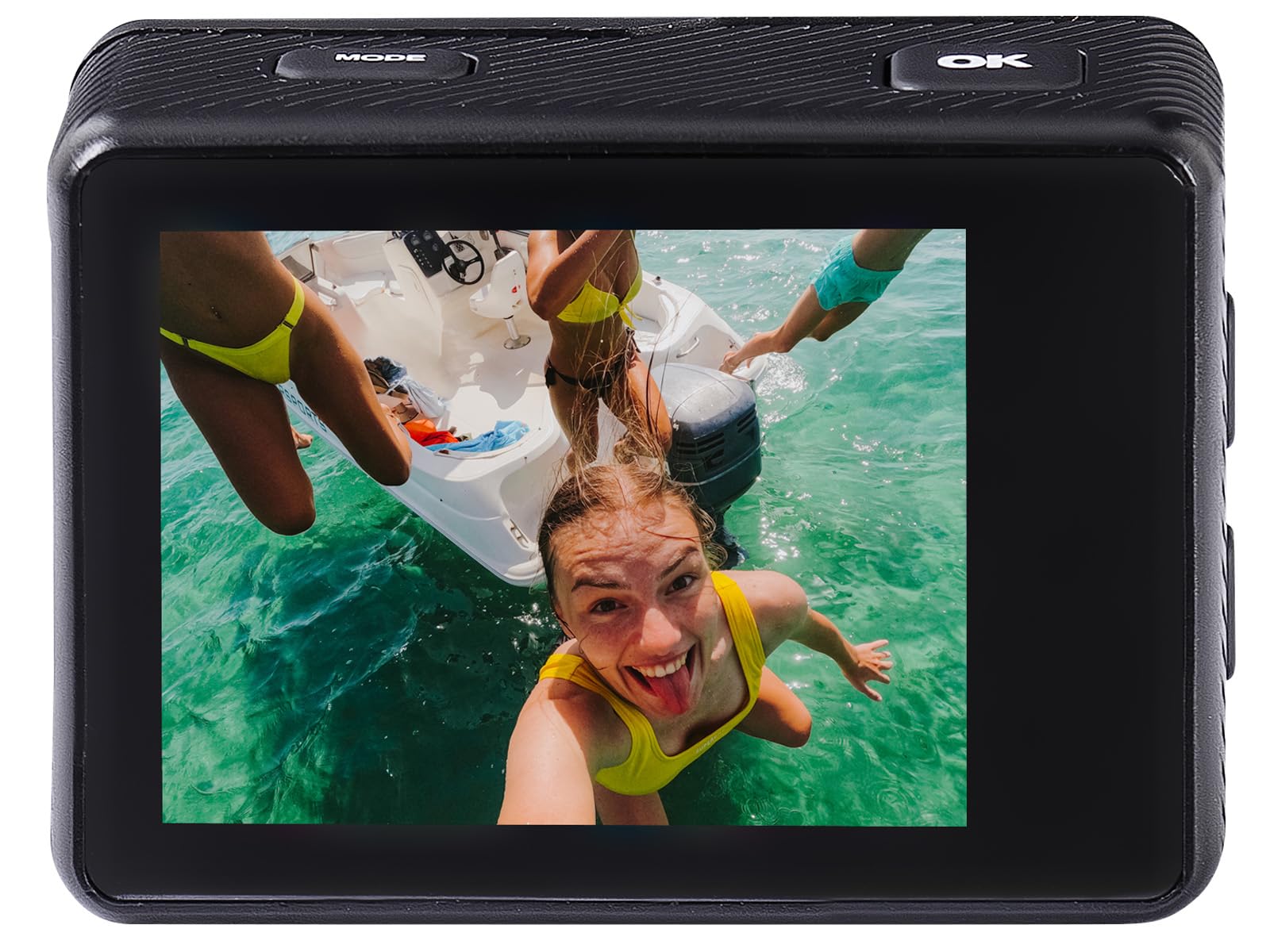 Trevi GO 2550 4K Videocamera action sport camera 4K Wi-Fi con doppio display, scafandro waterproof 30 metri, angolo di ripresa 360°, microfono incorporato, micro-HDMI e micro SD, batteria ricaricabile
