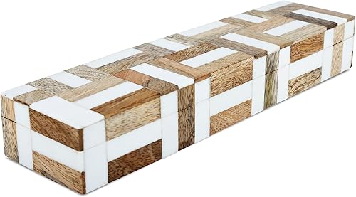 Miniatura 125 de Handicrafts Home Colección Marquet Array - Joyero decorativo hecho a mano para recuerdos, baratijas y decoración del hogar, caja para almacenamiento