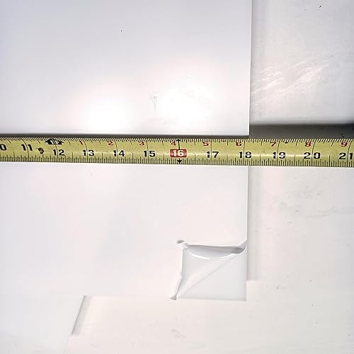 Miniatura 7 de Lámina acrílica fundida blanca, 12 x 18 x 1/8 pulgadas, ideal para fabricantes, maquinistas y constructores, hoja de plástico, tablas de cortar