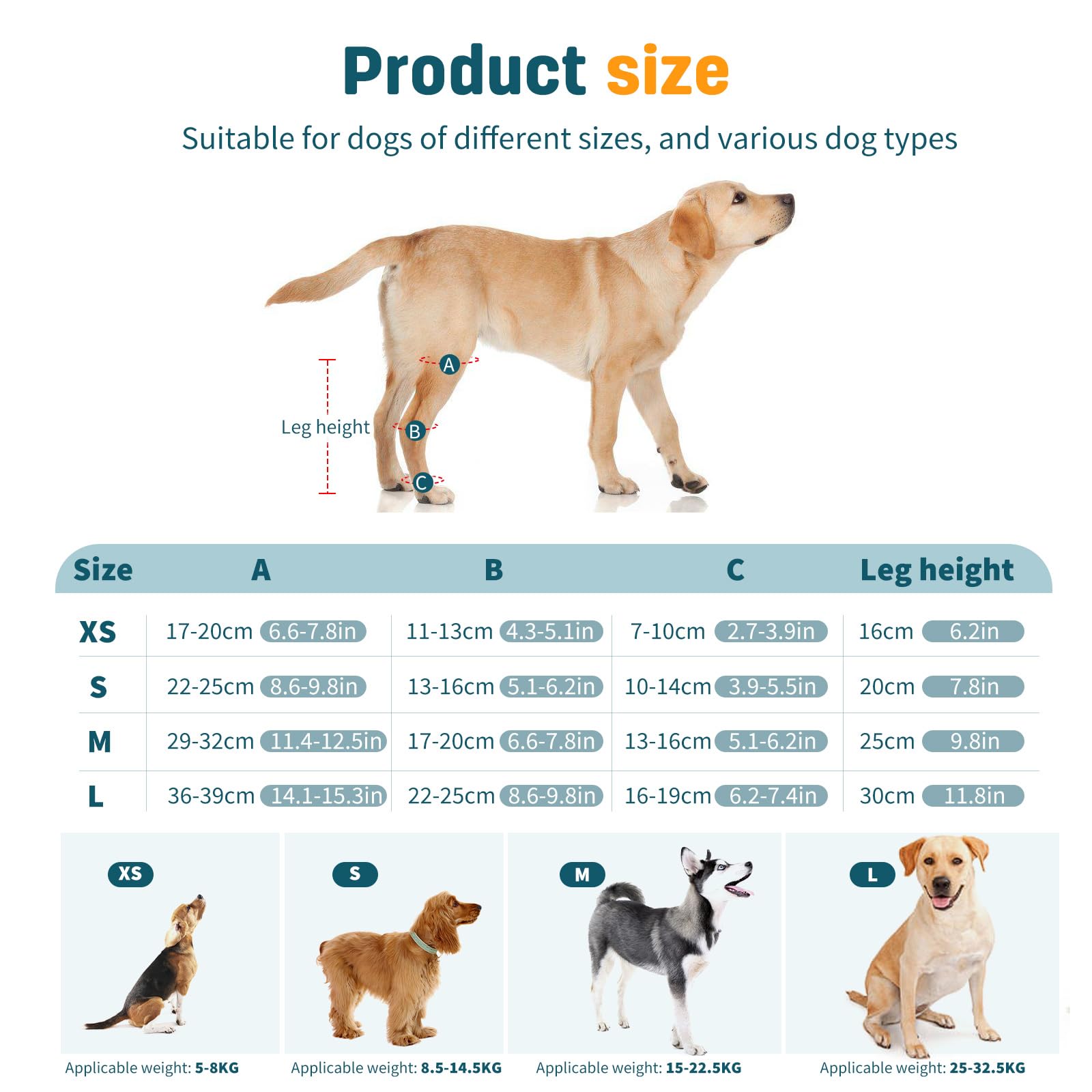 PETCUTE Genouillères Réfléchissantes Ajustables pour Chien - Arthrose Chien, Support Articulaire Antichoc pour LCA/CCL,ProtèGe-Coude pour Chien-XS(Bleu)