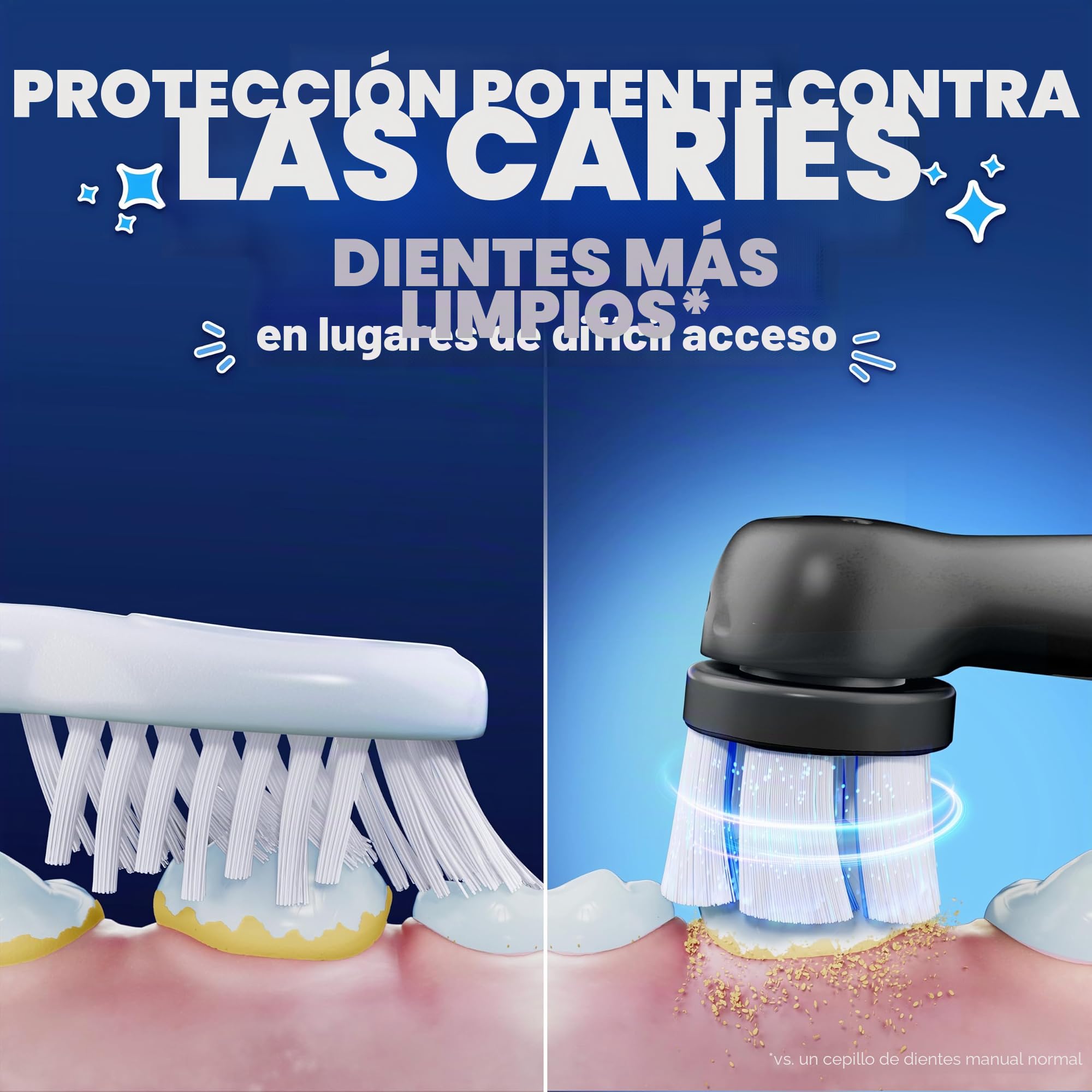 Oral-B iO Kids Limited - Cepillo de dientes eléctrico recargable, Spiderman con 1 cabezal de cepillo de cuidado suave, sensor de presión automático para proteger las encías, 3 ajustes de limpieza