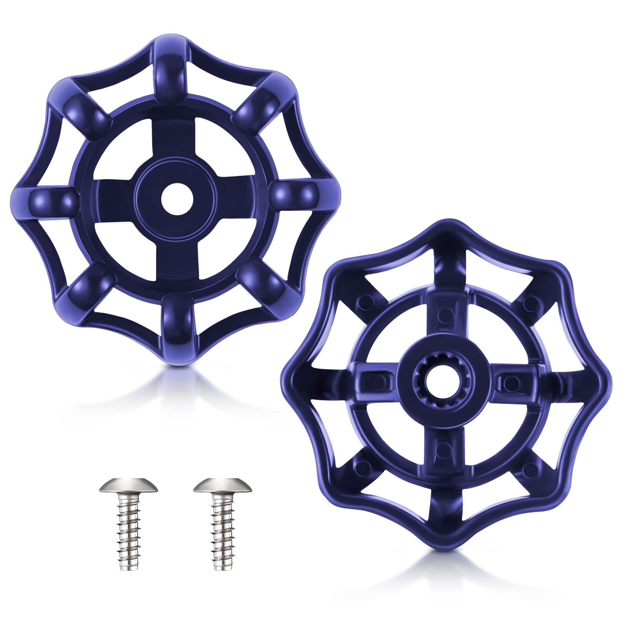 Dreyoo Outdoor Faucet Handles 3/8 in 12 Point, Blue Round