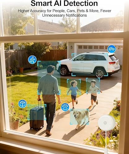 Miniatura 5 de Cámaras de ventana de 4MP2K para seguridad del hogar, 2 paquetes de cámaras de seguridad para interiores 5G y 2.4G con luz negra, visión nocturna a