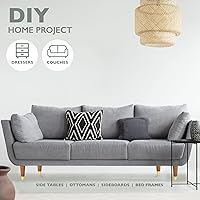 Vista 6 de Ilyapa Patas de madera para muebles doradas, juego de 4 patas de repuesto cónicas marrones de 6 pulgadas para sofás, sillas, sofás biplaza y mesas