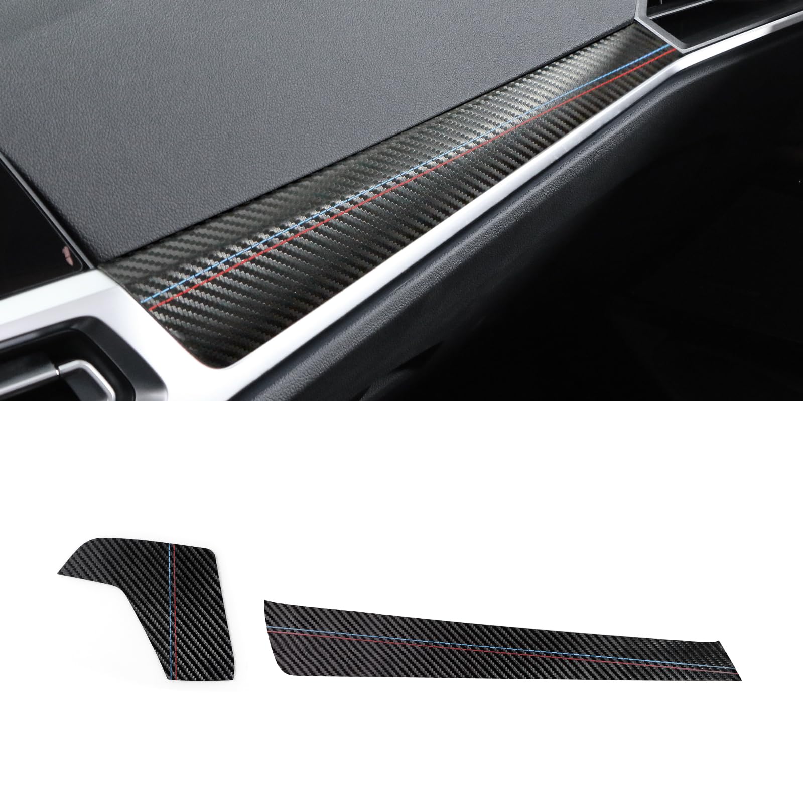 Betterhumz Car Central Instrument Dashboard Cover Trim Compatible with BMW G20 G28 G42 G23 3 4 Series 318i 320i 330i M340i 2020-2023 Car Interior Accessories PVC Leather A