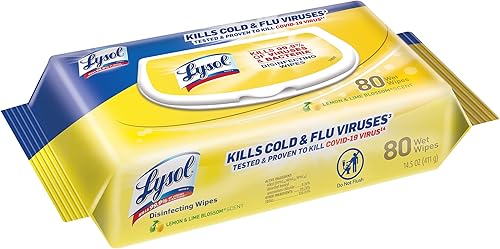 Lysol Paquete de toallitas desinfectantes Handi toallitas de limpieza antibacterianas multisuperficie para desinfectar y limpiar limón y lima 320