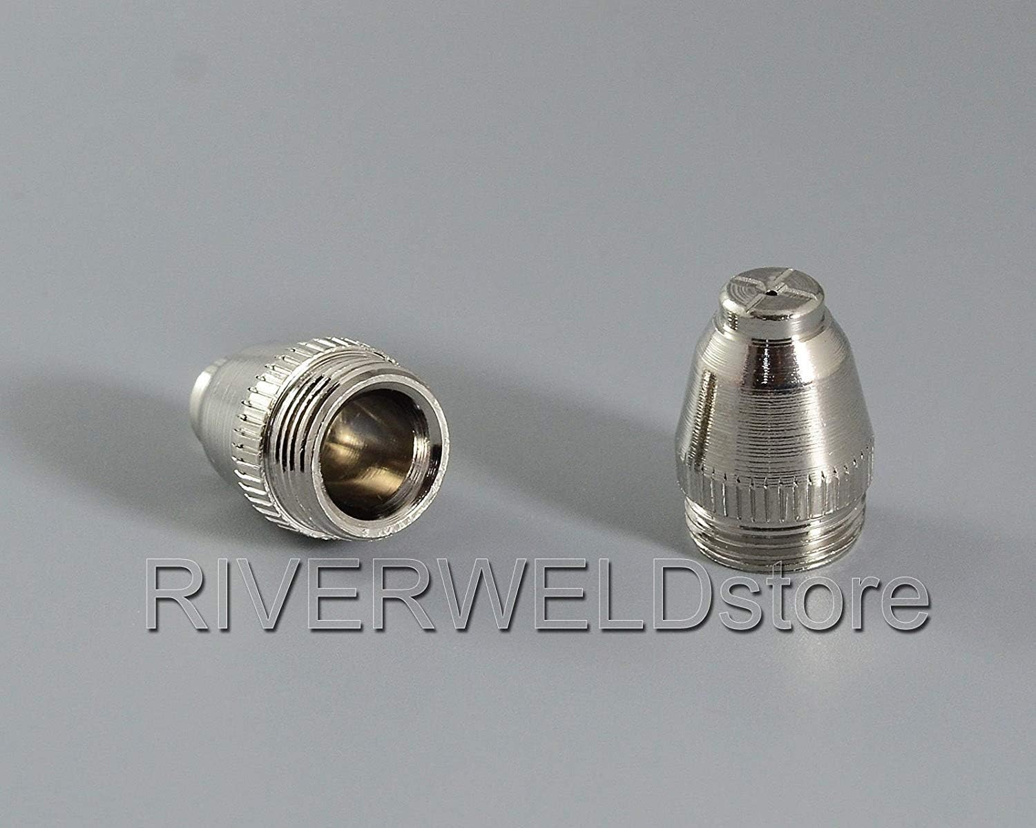 RIVERWELD SG-55 AG-60 WSD-60 Plasma Electrode with Hafnium Wire Plasma Tip Nozzle .040" & 1.0mm 50Amp Alumina Nozzle Ceramic Cups kit Fit CUT-60 LGK-60 Plasma Cutter 50pcs