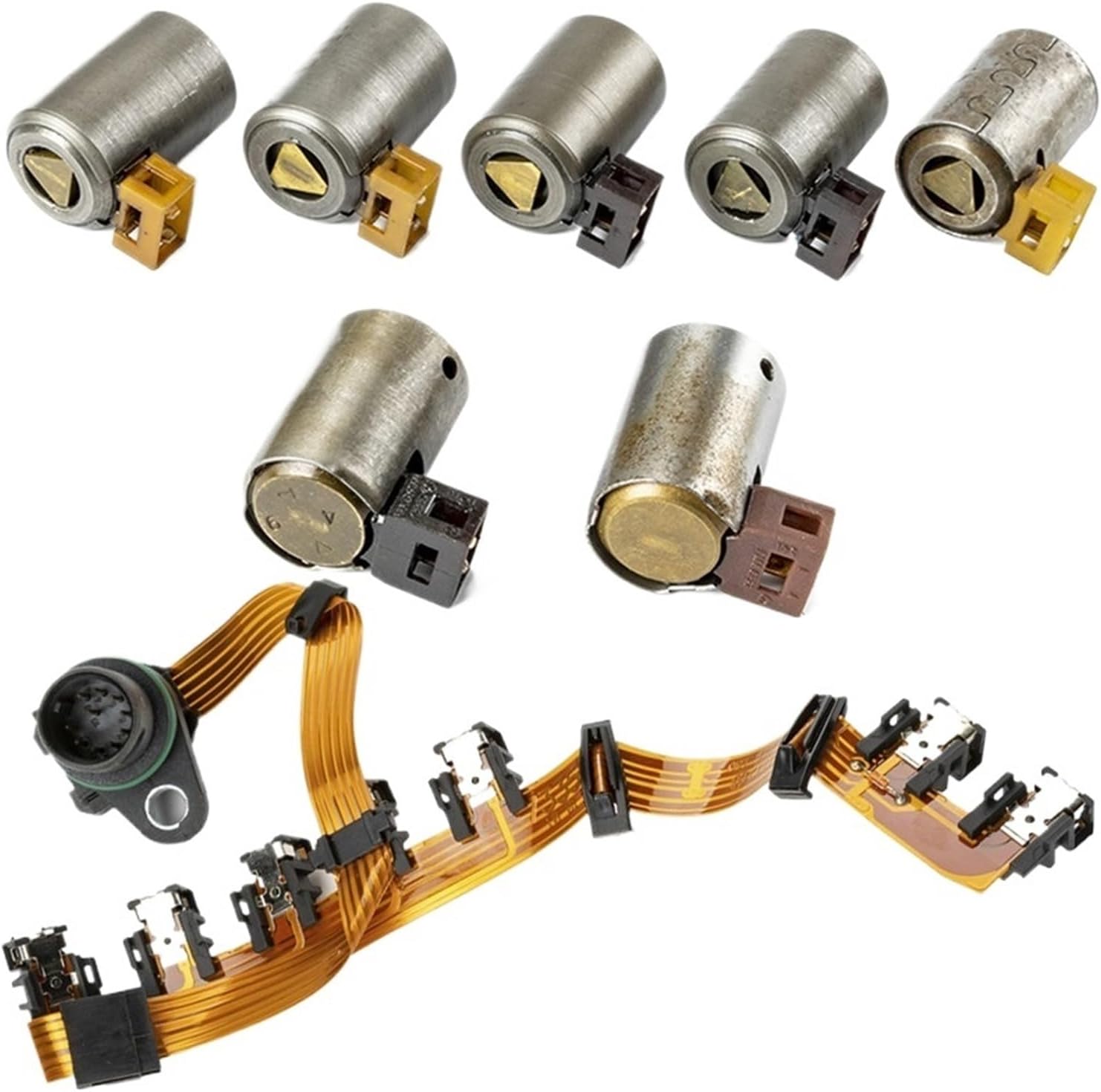 Transmission Internal Wire Harness / 01M Solenoids Valve Fit For Golf Fit For Jetta 097927365D(7PCS Solenoids)