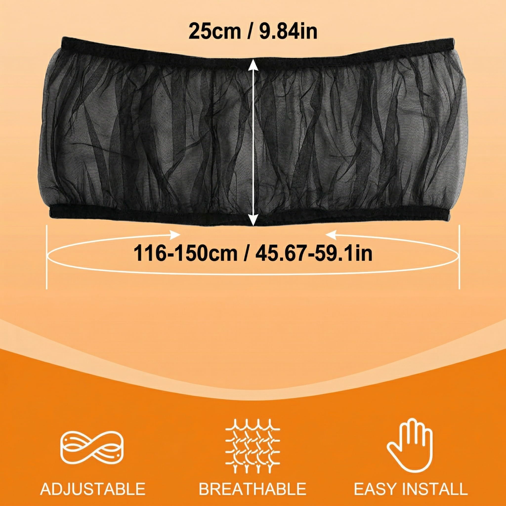 Copertura Gabbia Pappagalli 1 Pezzo Nero Altezza 40 Cm Circonferenza 225 Cm Rete Nylon Traspirante