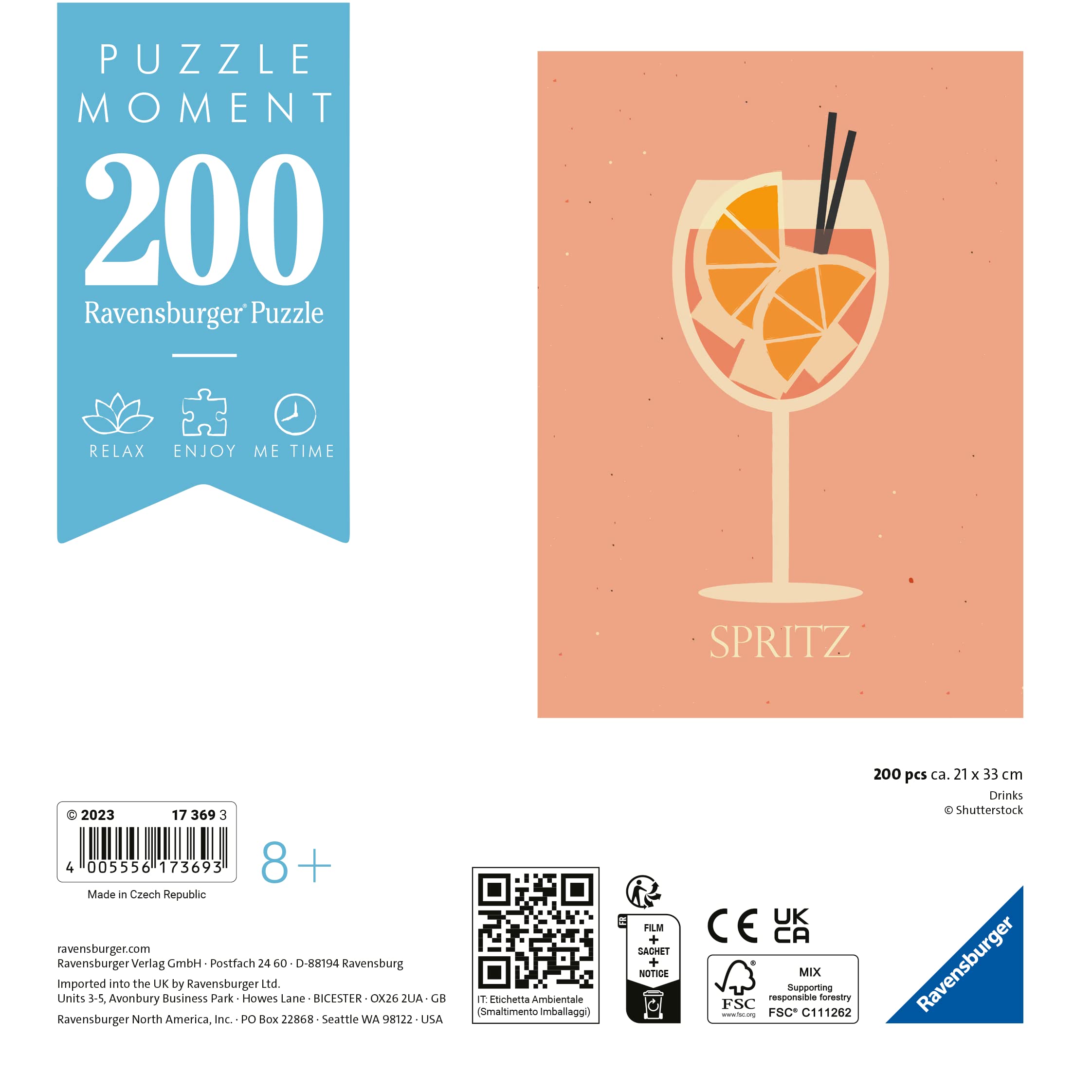 Ravensburger Puzzle Moment 17369 Drinks 200 Pieces, Multicoloured, 200 pièces, 21 cm x 21 cm - Image 3