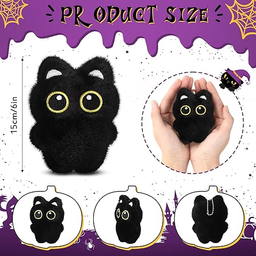 Miniatura 2 de Zomiboo 9 piezas de animales de peluche de gato a granel, mini cerdo de peluche, gatito de peluche, juguetes de peluche para llavero de bricolaje,